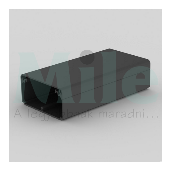 Parapetcsatorna 80mm x 40mm 2000mm x kezeletlen műanyag fekete fedéllel halogénmentes EKD KOPOS