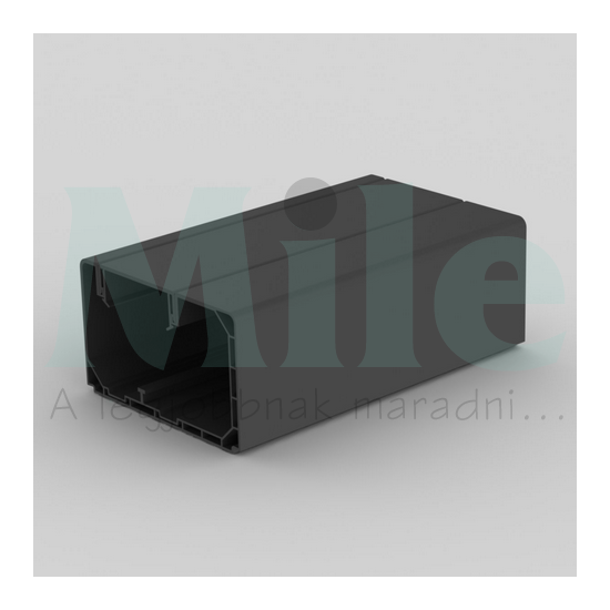 Parapetcsatorna 90mm x 54mm 2000mm x kezeletlen műanyag fekete fedéllel halogénmentes PK KOPOS