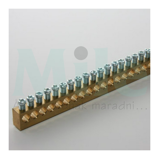 PE/N-sín szigeteletlen 10x15mm2 998mm 130xM5 125A sárgaréz kezeletlen EL-NE