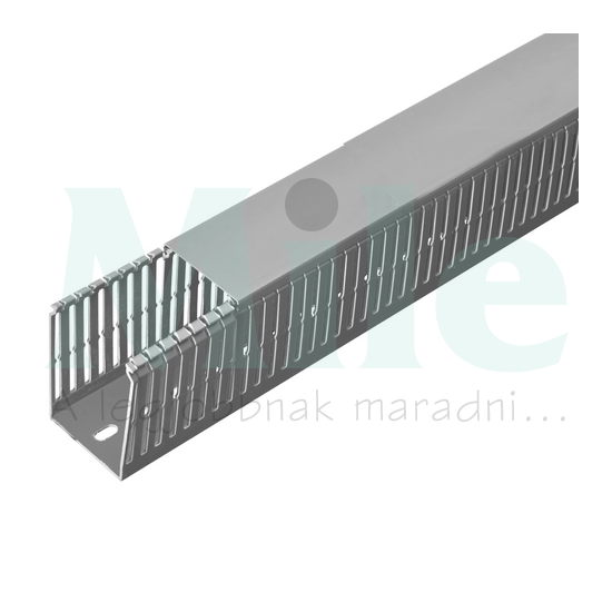 Perforált huzalozócsatorna 100mm x 80mm x 2000mm (SZ*M) gránitszürke alap-perforált ELETTROCANALI S10080