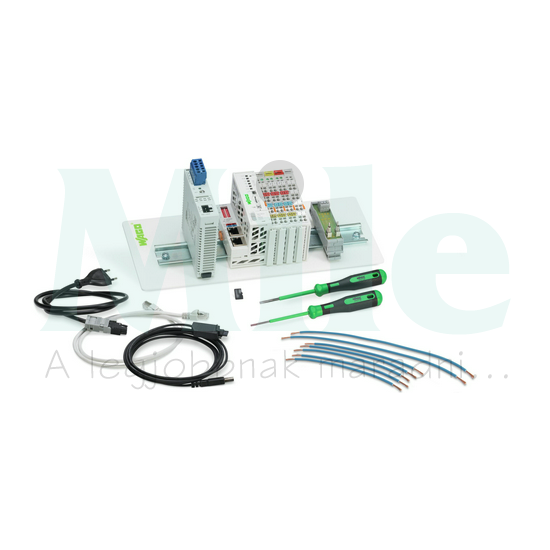 PLC indulókészlet PFC100 + I/O + táp + USBkábel + microSD + kiegészítők e!COCKPIT WAGO
