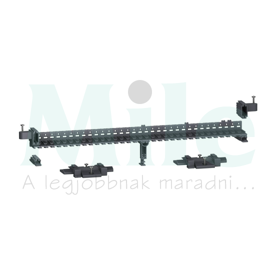 Kapocsblokk tartó készlet 24M 450mm x 5mm x 7mm fekete 7016-RAL PrismaSeT S-XS Schneider