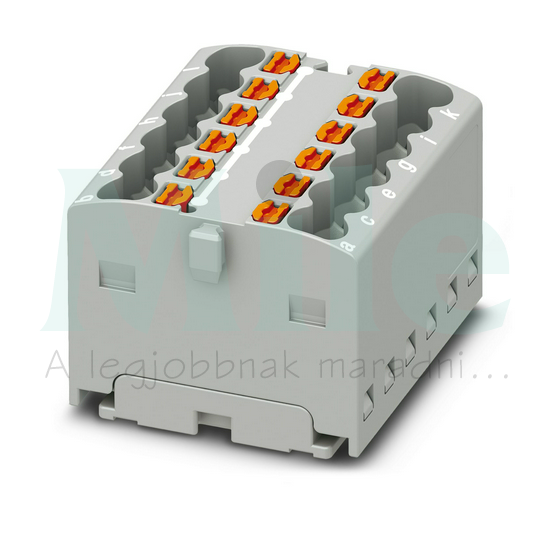 Elosztóblokk TS35 1-szint 12-poz 0.25-1.5mm2/érvéghüvely 17.5A PTFIX 12X1,5-G GY PHOENIX CONTACT