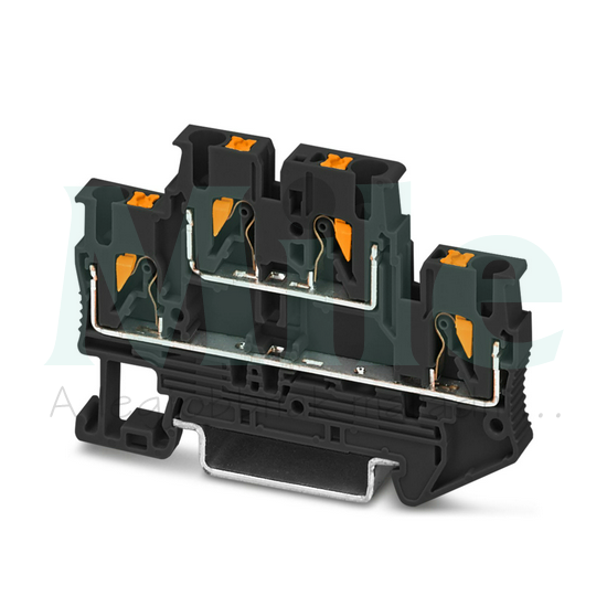 PTTB 2,5 BK Fekete emeletes rugós sorkapocs 2,5mm2 TS35