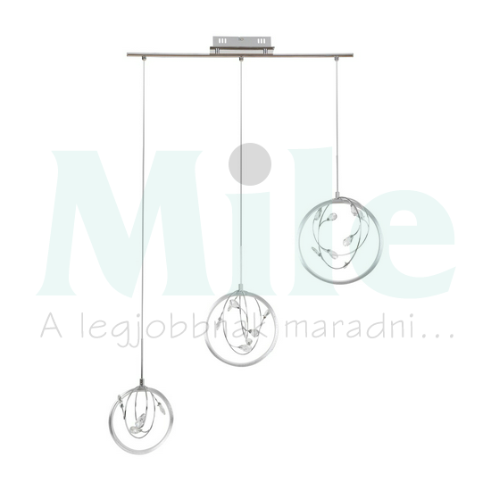 LED függesztett lámpatest 3x 6.7W 230V AC 4000K króm-ház acél Chrissy RÁBALUX