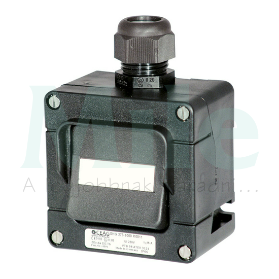 Rb tokozott kapcsoló 16A/250VAC IP66 2P Be-Ki kapcsoló műanyag 1, 2-zóna/gáz EATON