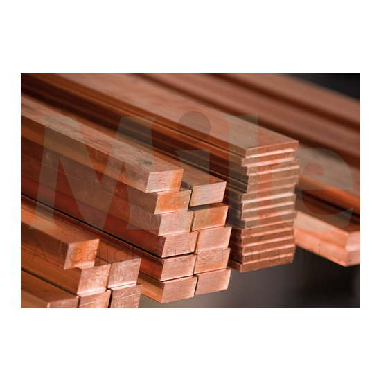 Réz (Cu) gyűjtősín (2,23kg/m) lapos 50mmx 5mmx 4000mm ABM