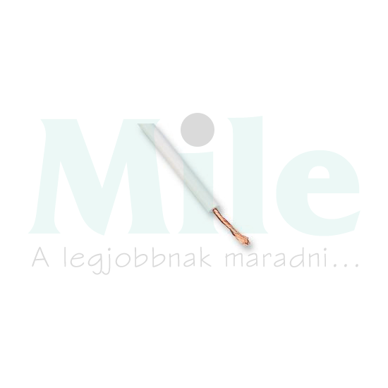 Réz érvezeték H05V-K 1x 1mm2 fehér hajlékony 300V/U0 500V H05V-K (MCskh) 200m