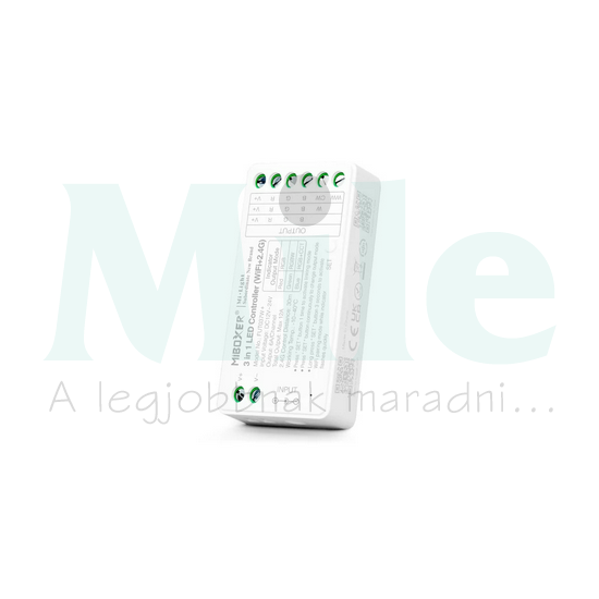 RF LED vezérlő WiFi+2,4GHz 3in1 RGB/RGBW/RGB+CCT 144-288W 12-24V 12000mA IP20 Mi-Light