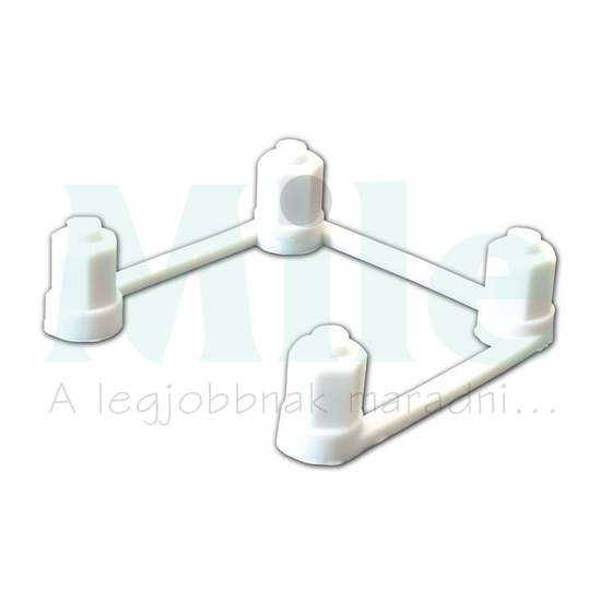 Rögzítőelem 2P+E ipari csatlakozóhoz fehér műanyag TRACON