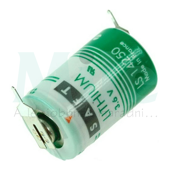 Ipari elem forrasztható lítium-thionyl-klorid (Li-SoCl2) 3.6V lítium SAFT
