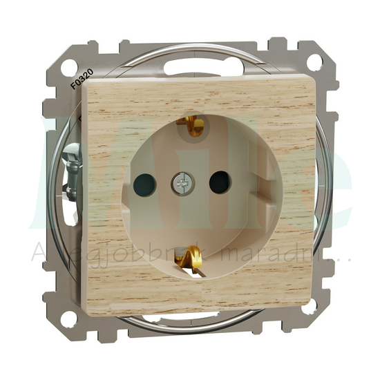 SEDNA 162 dugalj 2p+f csatlakozóaljzat biztonsági zsaluval rugós bekötés 16A nyír