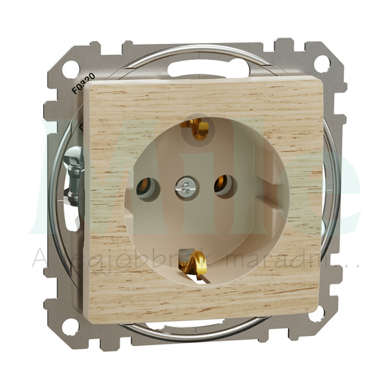 SEDNA 162 dugalj 2p+f csatlakozóaljzat rugós bekötés 16A nyír