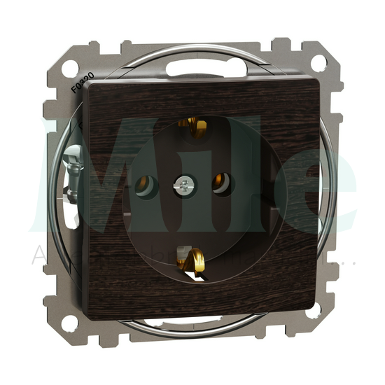 SEDNA 162 dugalj 2p+f csatlakozóaljzat rugós bekötés 16A wenge