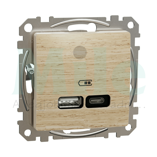 SEDNA Dupla USB töltő A+C 21W nyír