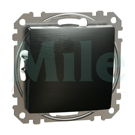 SEDNA Váltókapcsoló rugós bekötés 10AX 106 szálcsiszolt titánium