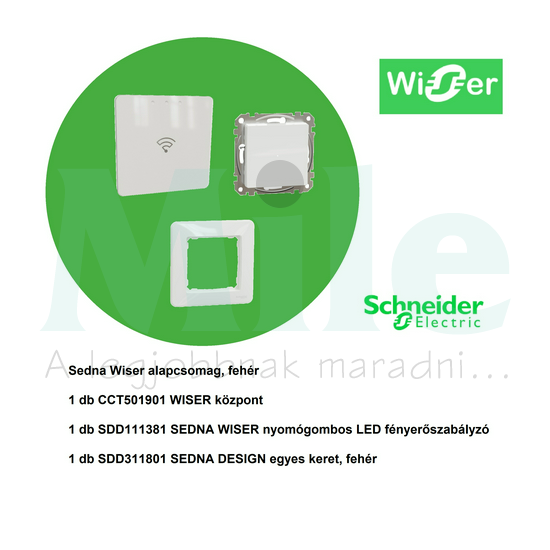 SednaWiser SednaWiser alapcsomag fehér (CCT501901 +SDD111381 +SDD311801) süllyesztett Schneider