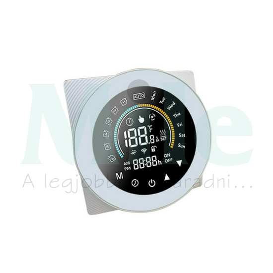 SmartWise WiFi-s termosztát COLOR ´C´ típus feszültségmentes kapcs. színes kijelzővel fehér