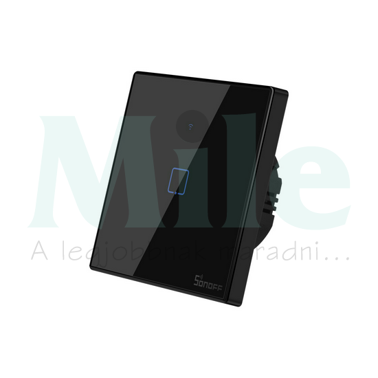 Sonoff TX T3EU1C WiFi+RF érintős 1 gombos kapcsoló fekete