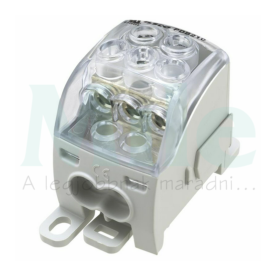 Sorkapocs elosztóblokk 125A sínrepattintható 1x35+2x25+(3+1)x16mm2  PDB210 (PVB125) LEIPOLD