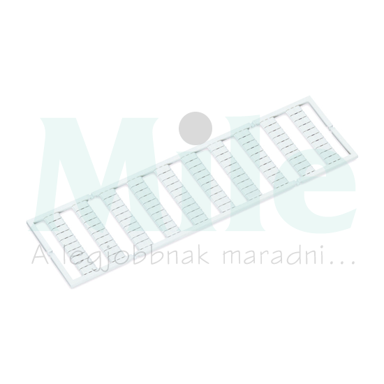 Sorkapocsjelölő lap 101-150 nyújtható 5-5,2mm vízszintes fehér 5mm-modultáv WAGO