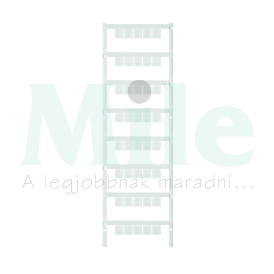 Sorkapocsjelölő lap feliratozható 10x10mm fehér 10mm-modultáv MF 10/10 MC NE WS Weidmüller