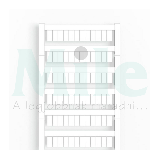 Sorkapocsjelölő lap feliratozható 10x5mm fehér 5mm-modultáv WS 10/5 MC NE WS Weidmüller