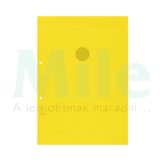 Sorkapocsjelölő lap feliratozható 27x6,3mm papír sárga 6.3mm-modultáv ESO 7 DIN A4 GE Weidmüller