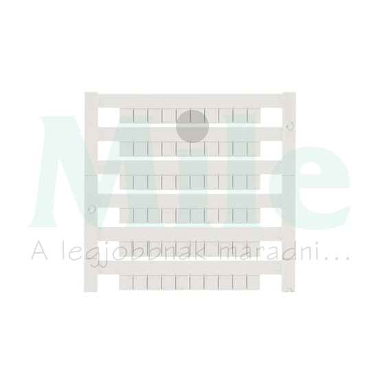 Sorkapocsjelölő lap feliratozható 5x5mm fehér 5mm-modultáv DEK 5/5 MC NE WS Weidmüller