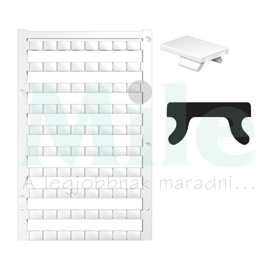 Sorkapocsjelölő lap feliratozható 5x8mm fehér 8mm-modultáv DEK 5/8 PLUS MC NE WS Weidmüller