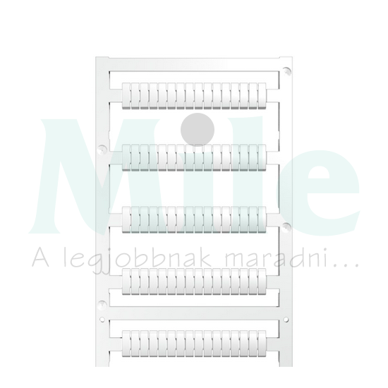 Sorkapocsjelölő lap feliratozható 9x3,5mm fehér 3.5mm-modultáv MF-W 9/3.5F MC NE WS Weidmüller