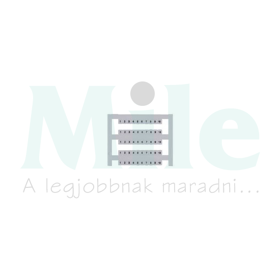 Sorkapocsjelölő lap L1,L2,L3,N,PE vízszintes fehér PMC SB 4/50 FW L1,L2,L3,N,PE WH CONTA-CLIP