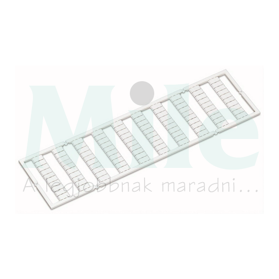 Sorkapocsjelölő lap L3 vízszintes fehér 5mm-modultáv WAGO