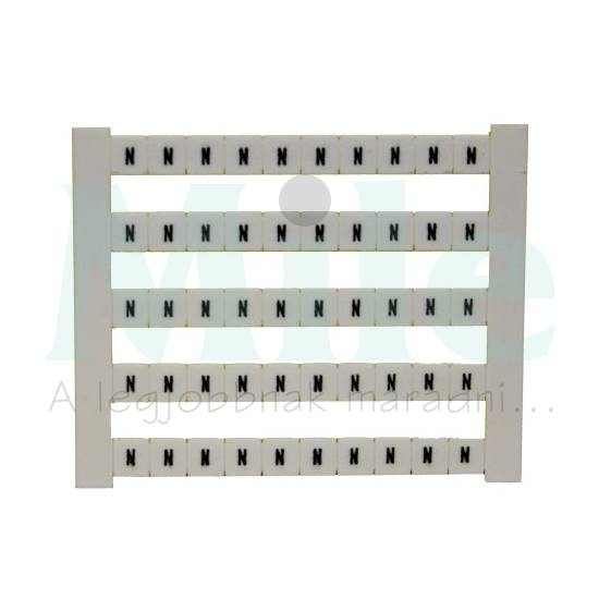 Sorkapocsjelölő lap N vízszintes fehér 5mm-modultáv DEK 5 GW N Weidmüller