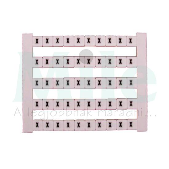 Sorkapocsjelölő lap X vízszintes fehér 5mm-modultáv DEK 5 GW X Weidmüller