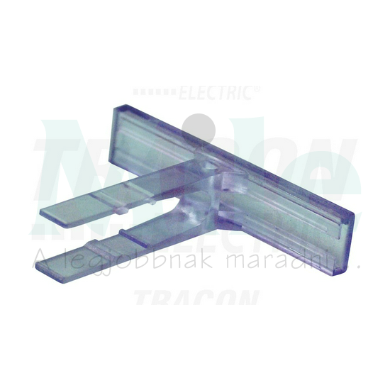 Sorkapocsjelölő tartó RE1 rögzítőelemre átlátszó 44x7mm 7mm-modultáv TRACON