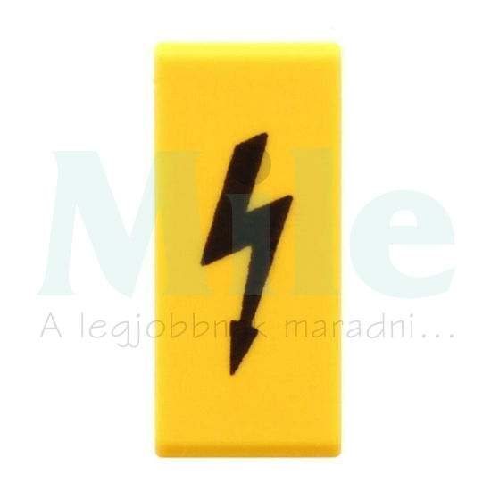 Sorkapocsjelölő villámjel 26,5x12mm sárga 12mm-modultáv AD 1/12/N/B YE CONTA-CLIP