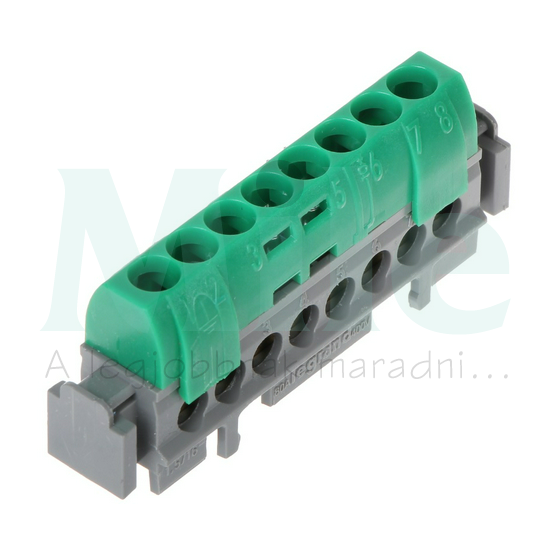 Sorkapocssín PE szigetelt 8x1,5-16mm2 zöld 80A réz kezeletlen Lexic LEGRAND