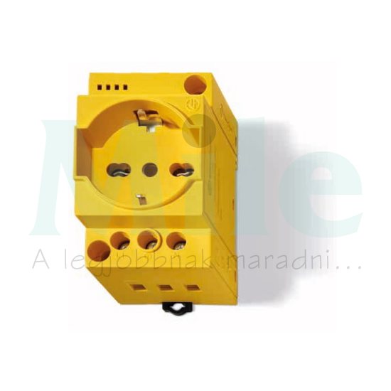 Sorolható dugalj Shuko+Bipasso(IT) földel 16A/230Vt sárga csavaros 7U.00.8.230.0002 FINDER