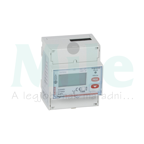 Sorolható fogyasztásmérő 3F LCD MID impulzusadós 63A direkt elektronikus 230V Lexic EMDX3 LEGRAND