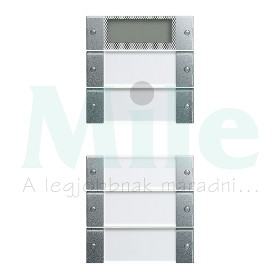 ST55 KNX érintőfedlap (2+3)pár=4gomb/2modul +feliratmező +termosztát alumínium GIRA