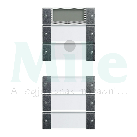 ST55 KNX érintőfedlap (2+3)pár=4gomb/2modul +feliratmező +termosztát antracit GIRA