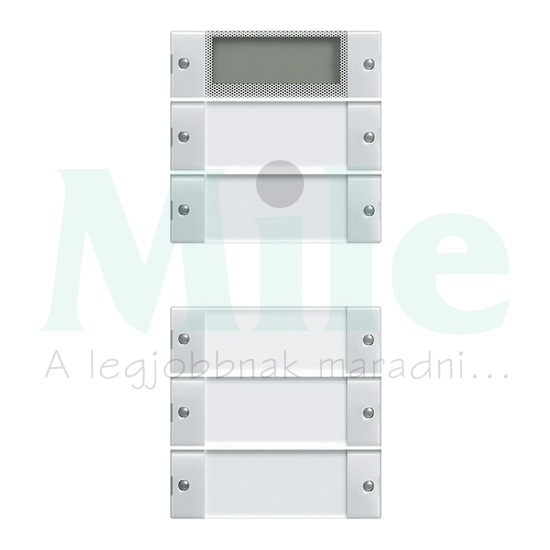 ST55 KNX érintőfedlap (2+3)pár=4gomb/2modul +feliratmező +termosztát fehér GIRA