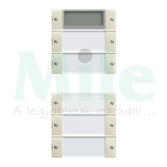 ST55 KNX érintőfedlap (2+3)pár=4gomb/2modul +feliratmező +termosztát krém GIRA