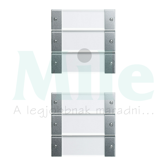 ST55 KNX érintőfedlap (3+3)pár=12gomb/2modul +feliratmező alumínium GIRA