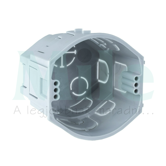 Süllyesztett szerelvénydoboz mély 1-es kerek 71mm-átmérő műanyag szürke 69mm-b.mély KPR KOPOS