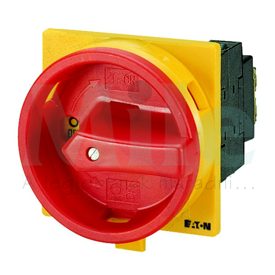 Szakaszoló fő- és vészkapcsoló 20A 3P 5.5kW/400VAC-3 előlapi központos fix T0-2-1/EA/SVB EATON