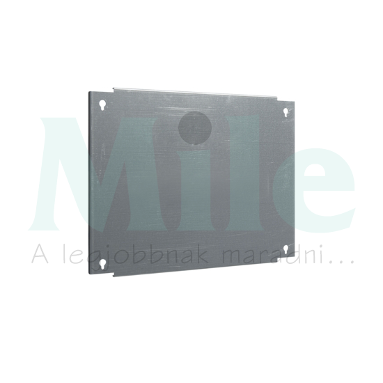 Szerelőlap fix porszórt acél 500mm x 600mm szürke Quadro Hager