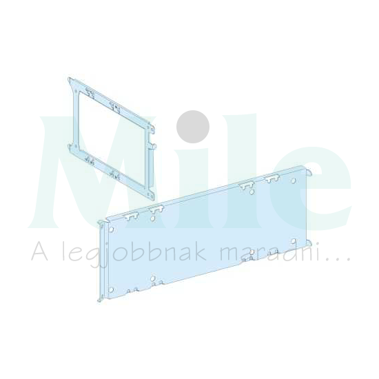 Szerelőlemez függőleges fix 3/4P IN2500 vagy NS3200-hoz acél 200mm-ma 650mm-sz Prisma P Schneider