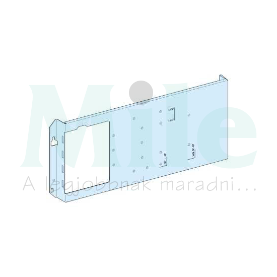 Szerelőlap vízszintes NS250-hez acél 150mm-ma 600mm-sz Prisma G Schneider
